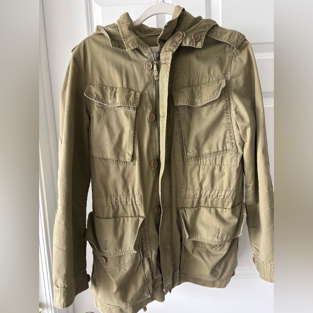J. Crew Green Military Field Jacket with Classic Design